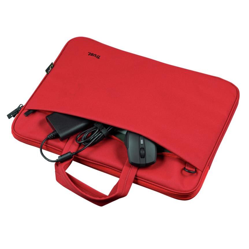Pouzdro na notebook TRUST, 16&quot; Bologna Slim Laptop Bag Eco, red
