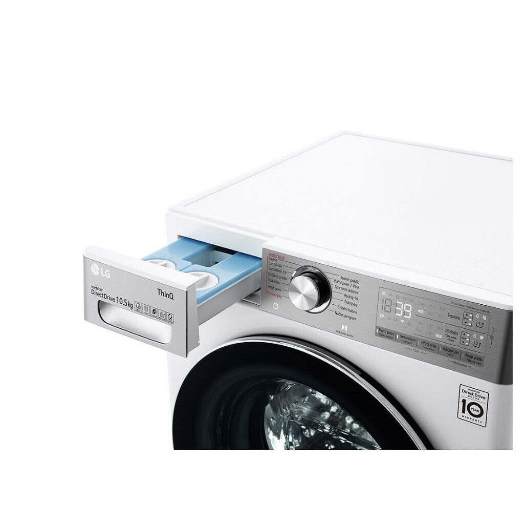 Pračka s předním plněním LG F610V10RABW, A, 10,5kg OBAL POŠKOZEN