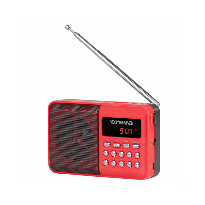 Přenosný radiopřímač Orava RP-141 R, červený