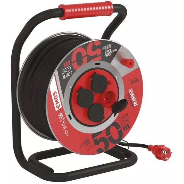 Levně Prodlužovací kabel na kovovém bubnu Emos P084505, guma. 50m