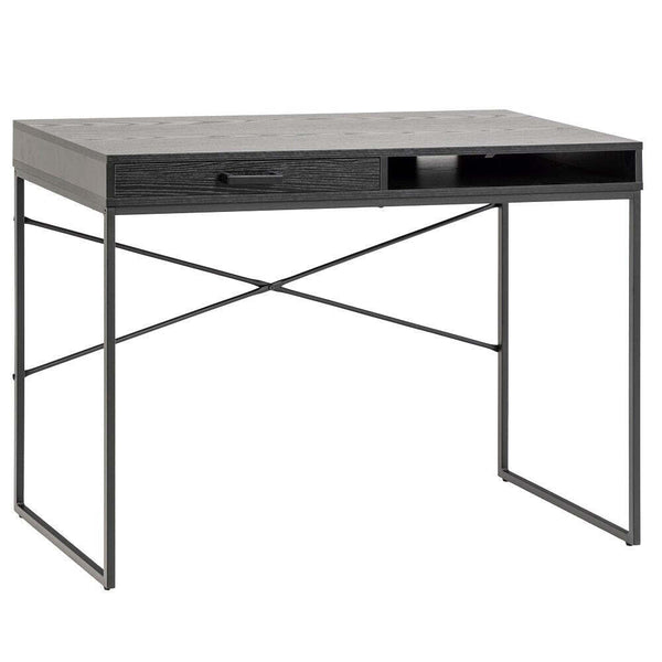 Levně Psací stůl Benato (110x75x45 cm, černá)