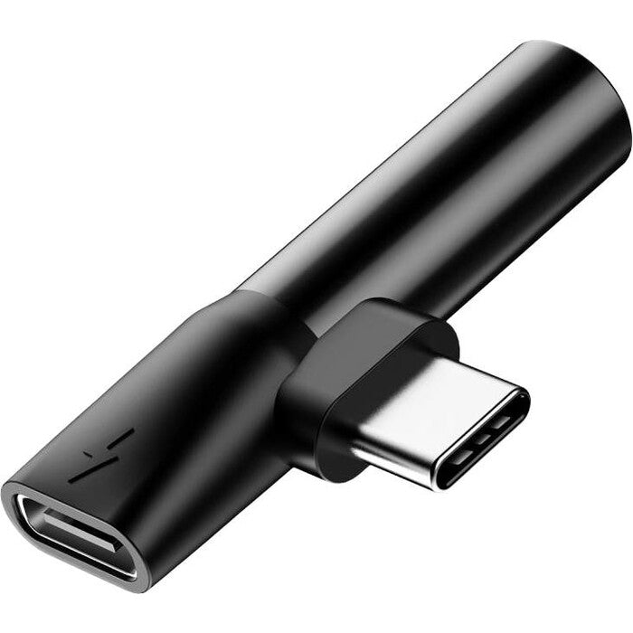 Adaptér USB Typ C na Typ C + 3,5mm Jack, černá