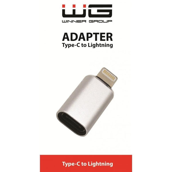 Levně Adaptér WG USB-C na Lightning, stříbrná
