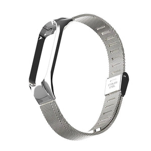 Řemínek pro Xiaomi Mi Band 3/4 ocel. milán, easy click, stříbrná
