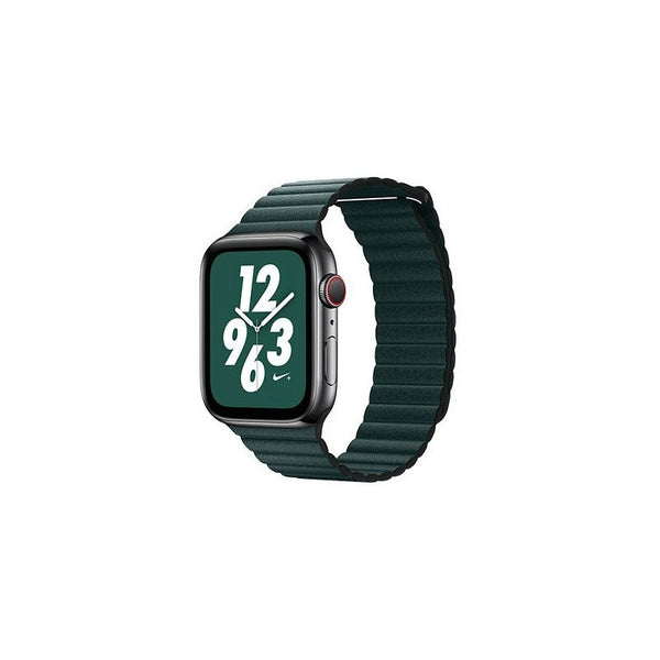 Levně Kožený mag. řemínek pro Apple watch 38/40/41 mm, Loop, T zelená
