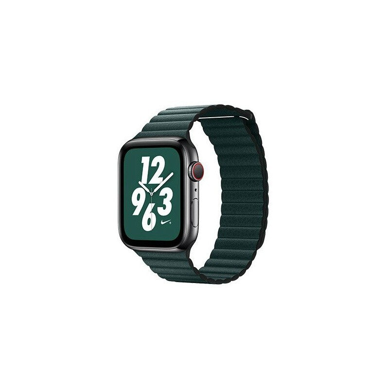 Kožený magnet. řemínek pro Apple watch 42/44/45 mm, T zelená