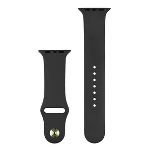 Silikonový sportovní řemínek pro Apple watch 42/44/45 mm, černá
