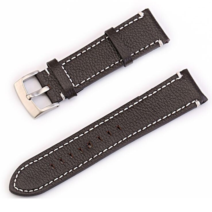 Řemínek Deveroux, š. 22mm, PD12, kůže, spona, tmavě hnědá