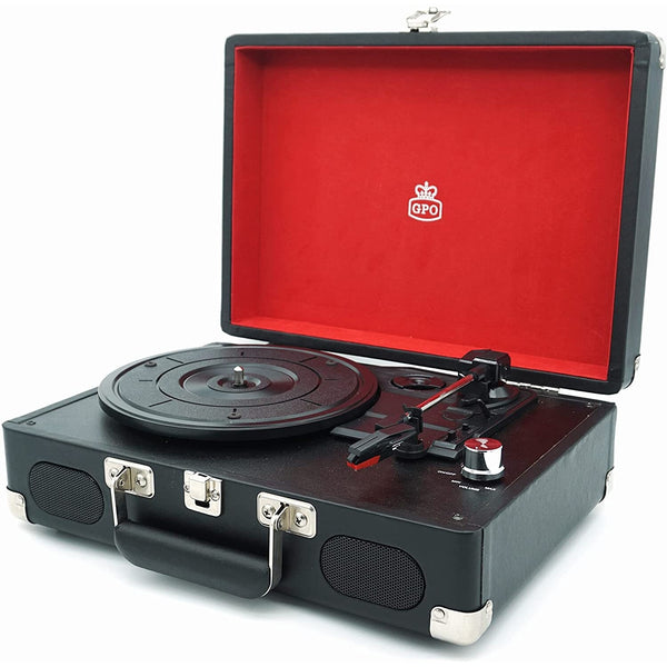 Gramofon GPO Soho V2, černo-stříbrný