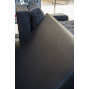 Rohová sedačka rozkládací Enro univerzální roh ÚP černá, šedá