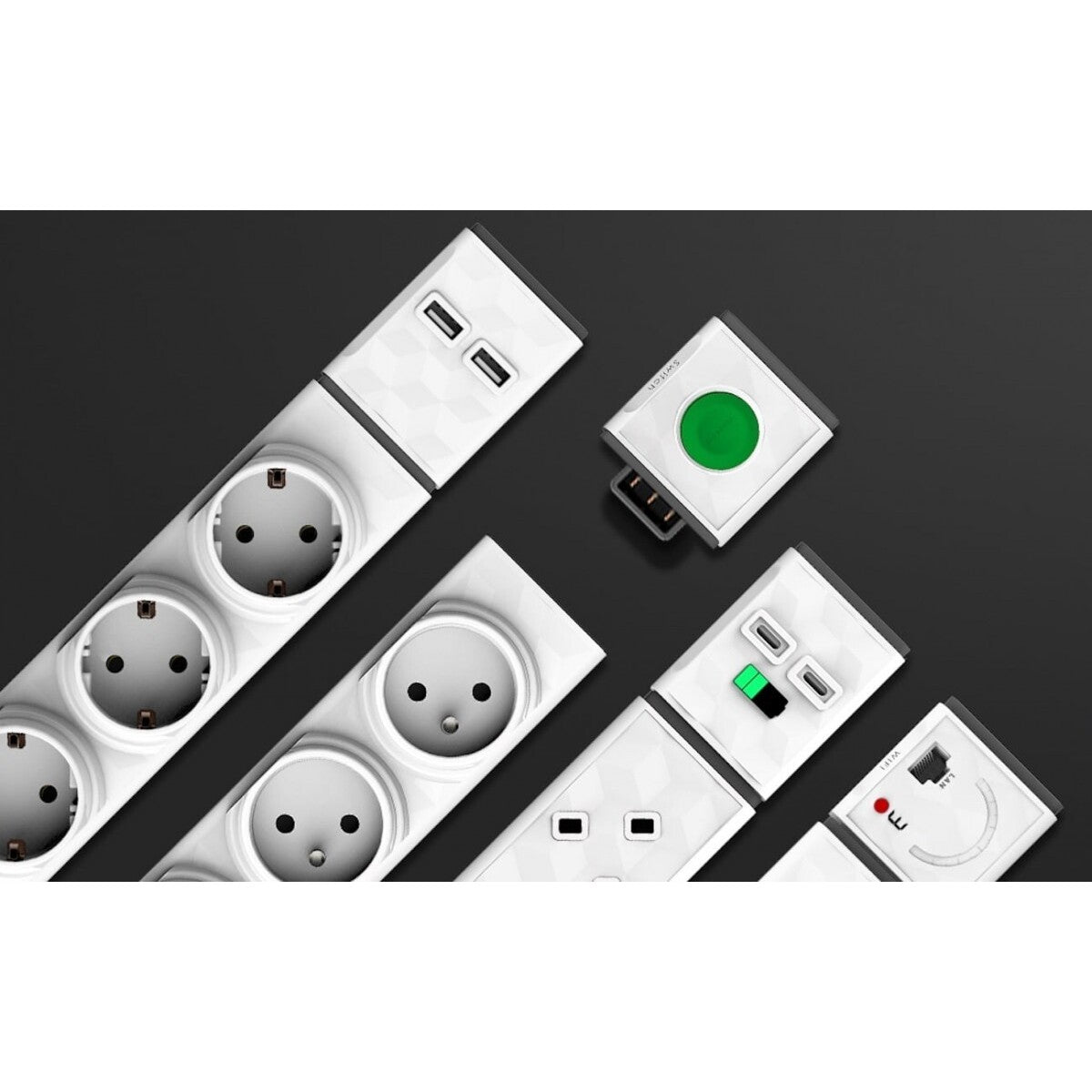 Rozdvojka PowerStrip Modular 3m cable