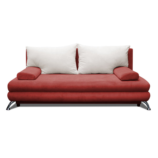 Rozkládací pohovka Paul červená, béžová