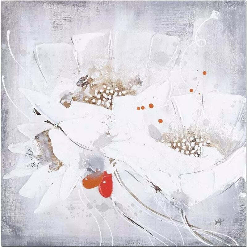 Ručně malovaný obraz Tři Květiny PB344ZI StarDeco, 60x60 cm
