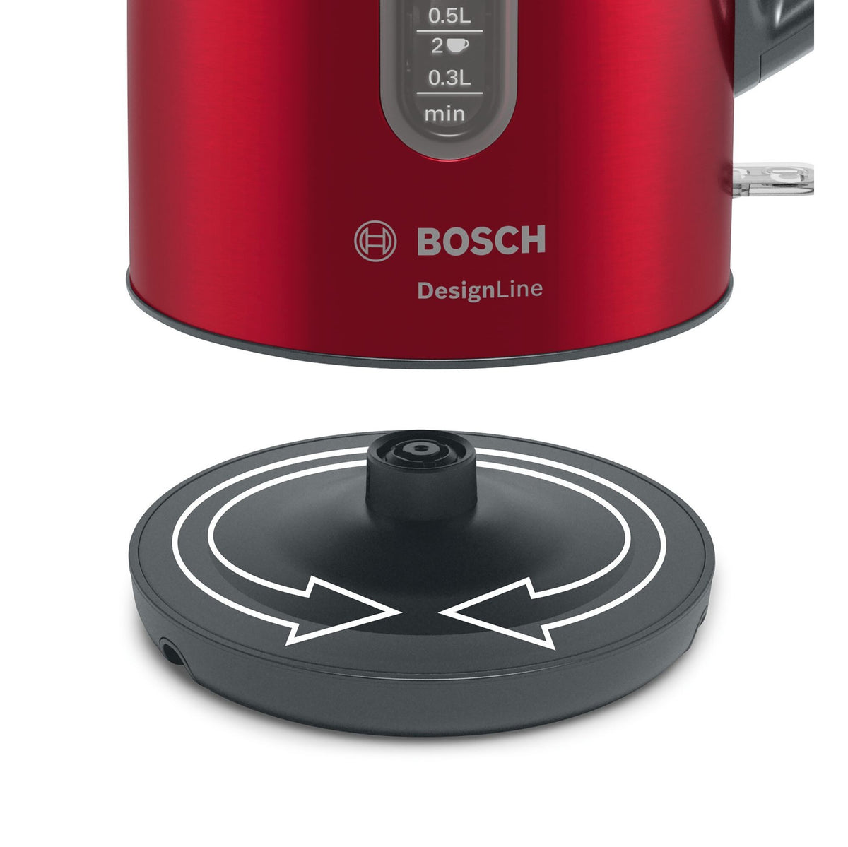 Rychlovarná konvice Bosch TWK4P434, červená, 1,7l