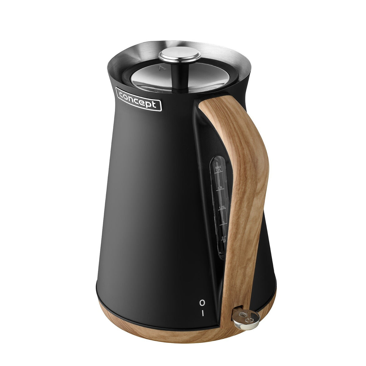 Rychlovarná konvice Concept RK3311, černá/nerez, 1,7l POUŽITÉ, NE