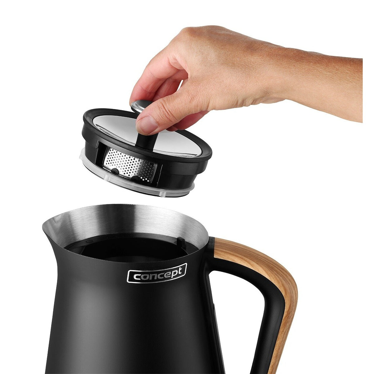 Rychlovarná konvice Concept RK3311, černá/nerez, 1,7l POUŽITÉ, NE