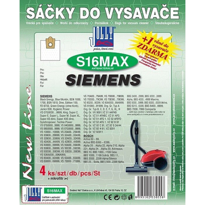 Sáčky do vysavače Siemens S16MAX, 4ks