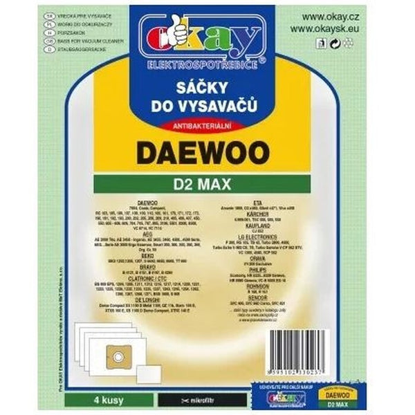 Levně Sáčky do vysavače Daewoo D2MAX, 4ks