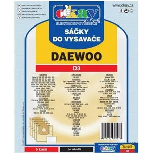 Sáčky do vysavače Daewoo D3, 5ks