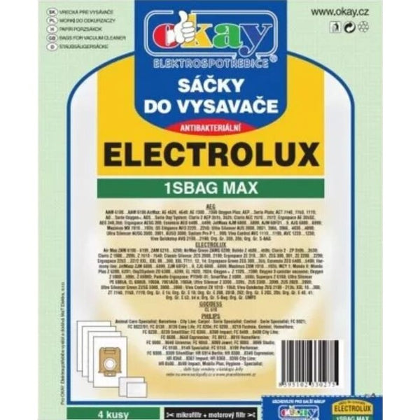 Levně Sáčky do vysavače Electrolux SBAGMAX, antibakteriální, 4ks