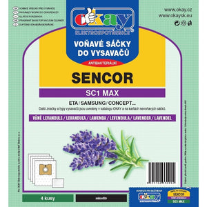 Sáčky do vysavače Sencor MAXSC1, vůně levandule, 4ks