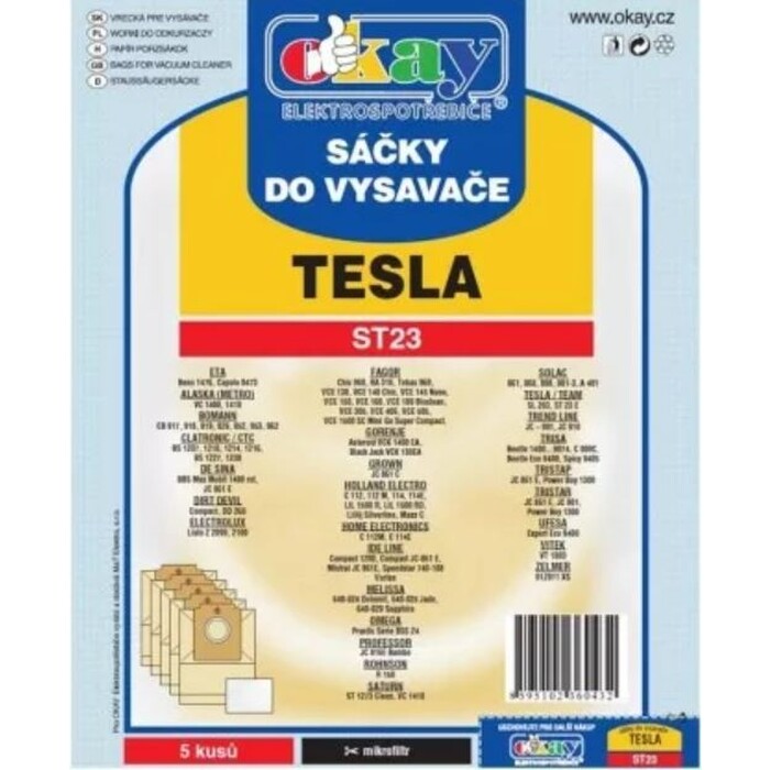 Sáčky do vysavače Tesla ST23, 5ks