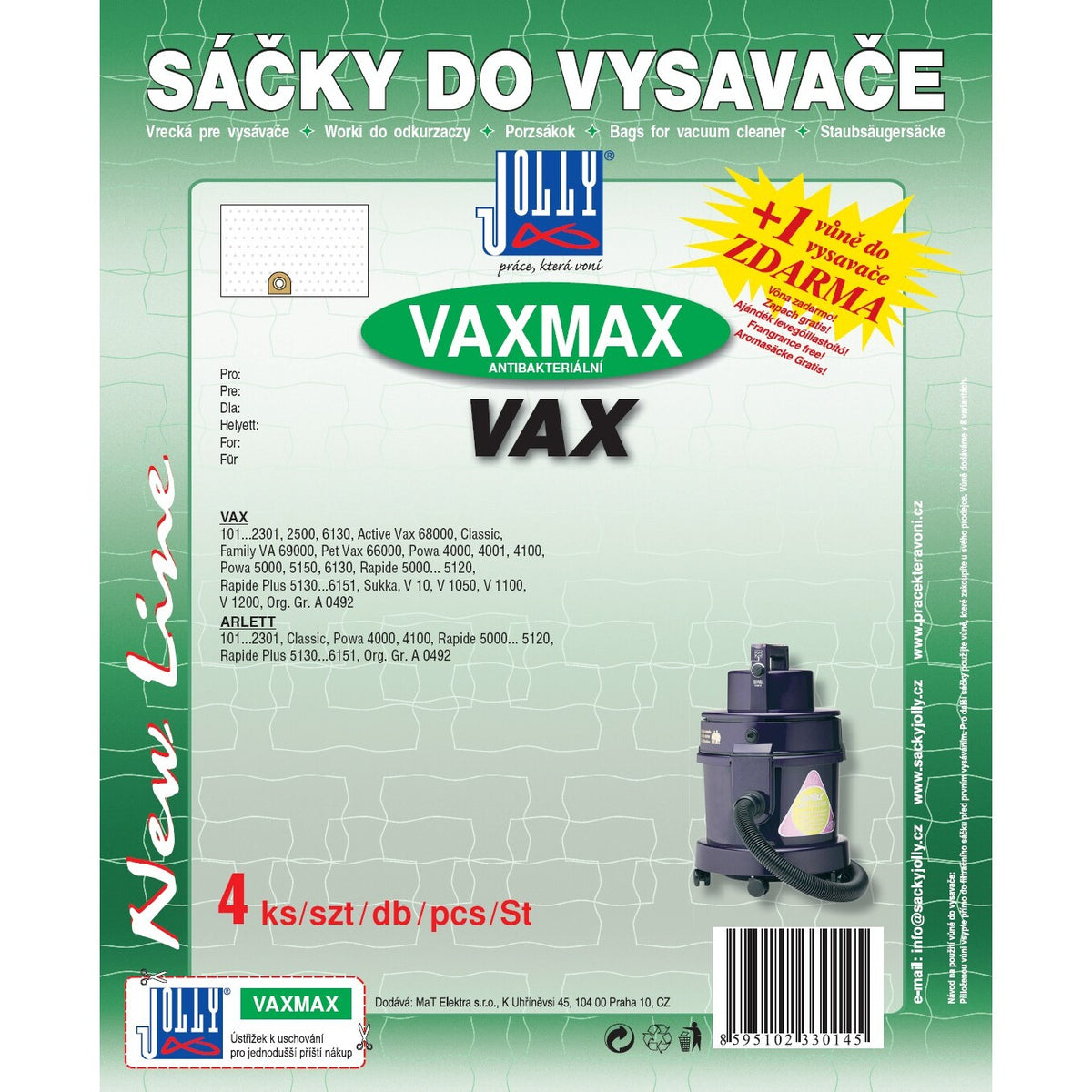 Sáčky do vysavače Vax MAX VAX,  8ks