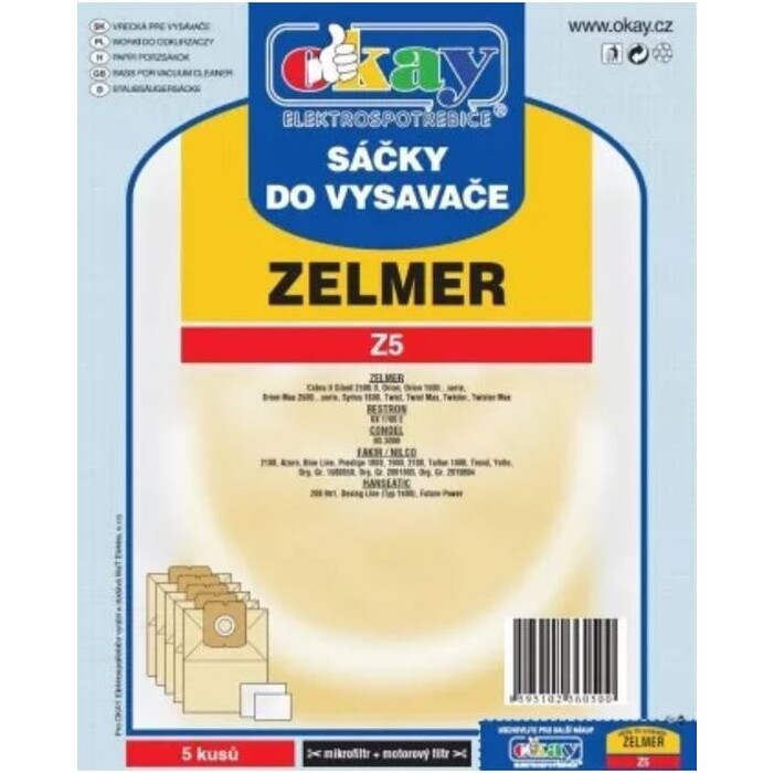 Sáčky do vysavače Zelmer Z5, 5ks