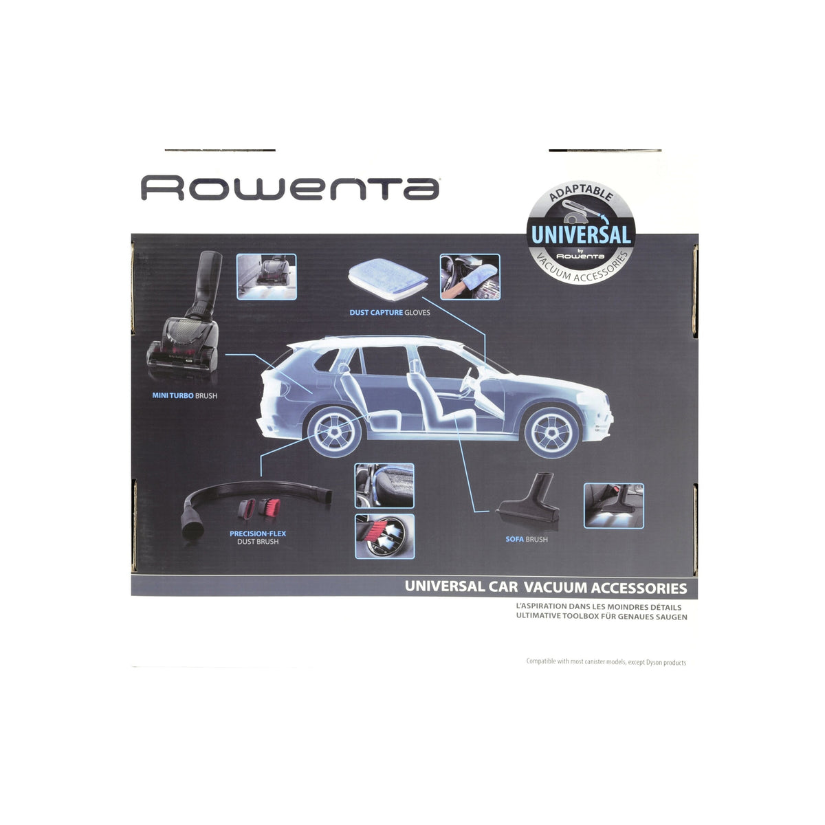 Sada náhrádních hubic k vysavači Rowenta ZR001110 Car Kit