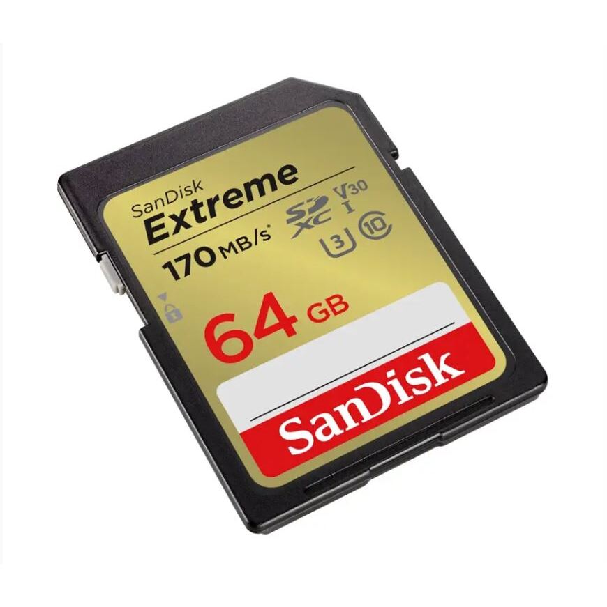 SanDisk Extreme 64GB SDXC Memory Card 170MB/s &amp; 80MB/s