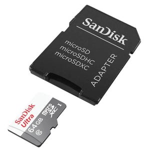 SanDisk Ultra microSDHC 64GB 100MB/s Class 10 UHS-I,s adaptérem