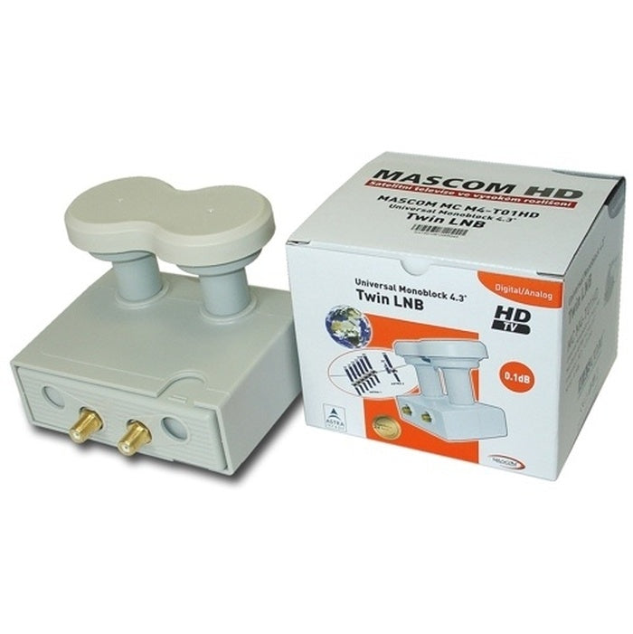LNB Mascom MCM4T01HD,  Monoblock Twin, Gold 4.3°