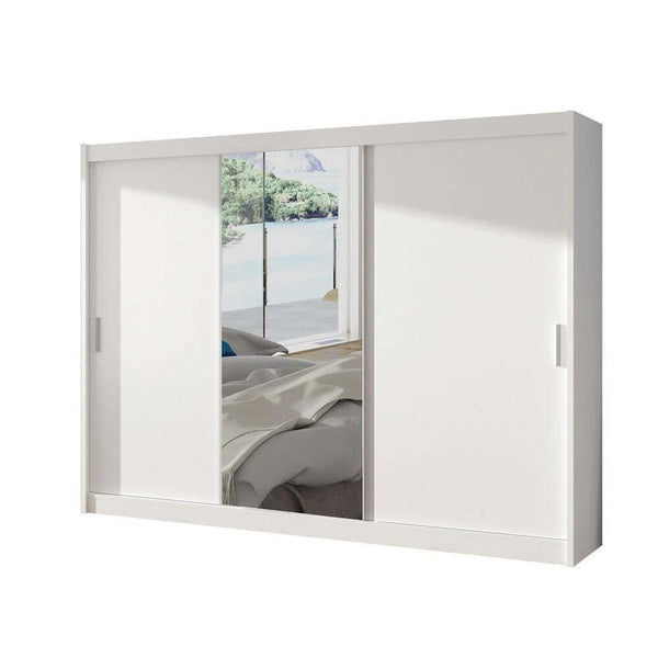 Levně Šatní skříň Mosela - 250x215x61 cm (bílá)
