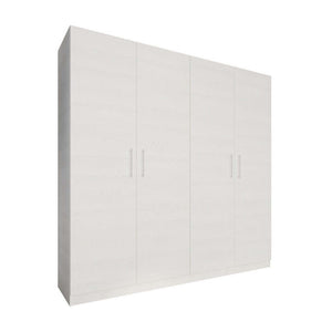 Šatní skříň Paluda - 205x204x52 cm (bílá)