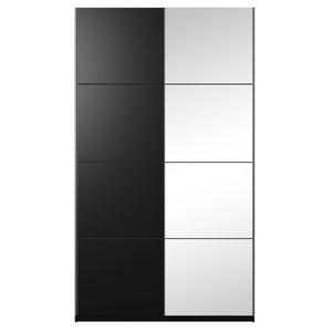 Šatní skříň Tabe - 150x210x61 cm (černá)