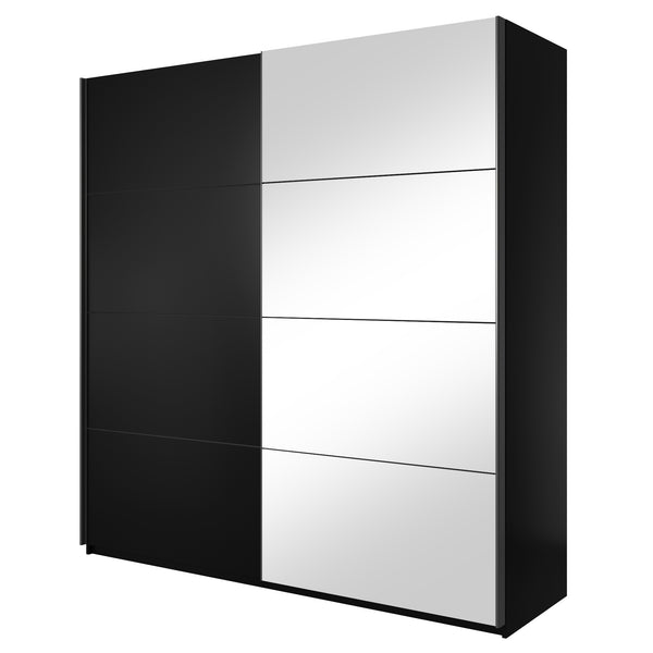 Levně Šatní skříň Tabe - 180x210x61 cm (černá)