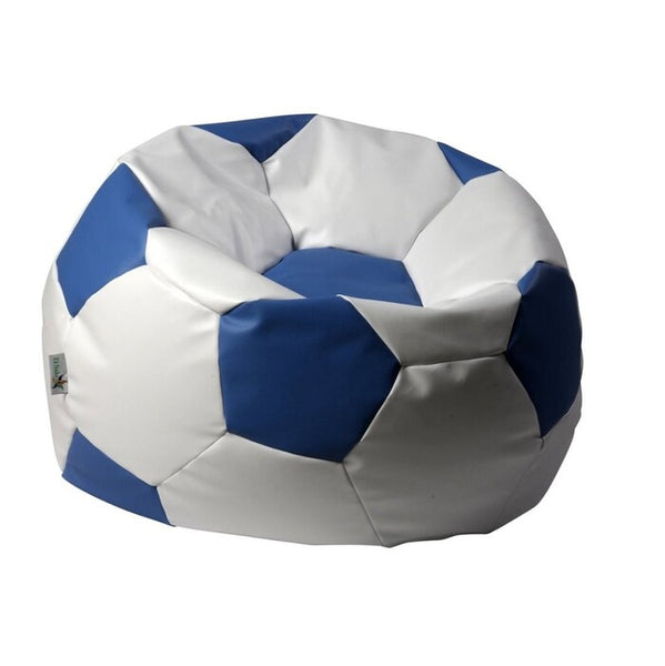 Sedací pytel Antares Euroball, tvar fotbalového míče, bílo-modrá