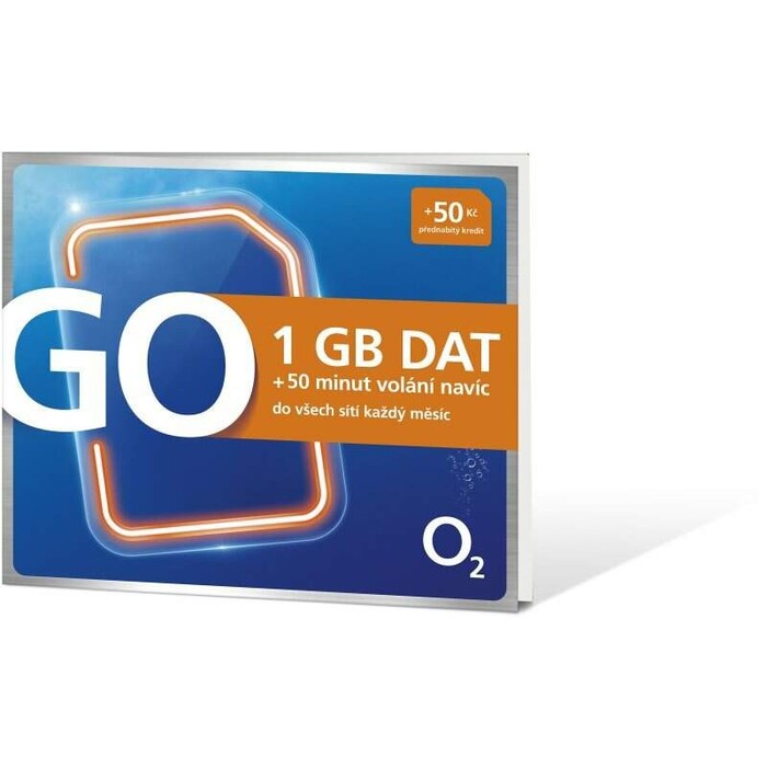 Předplacená karta O2 GO 1GB DAT
