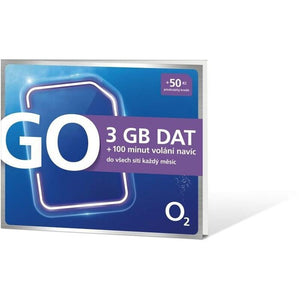 Předplacená karta O2 GO 3GB DAT