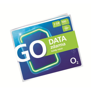 Předplacená karta O2 GO DATA zdarma