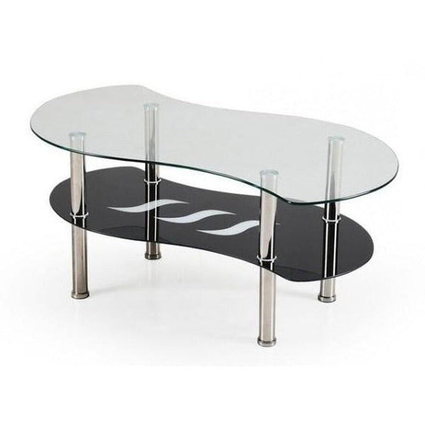 Levně Konferenční stolek Catania (sklo/ černá police)