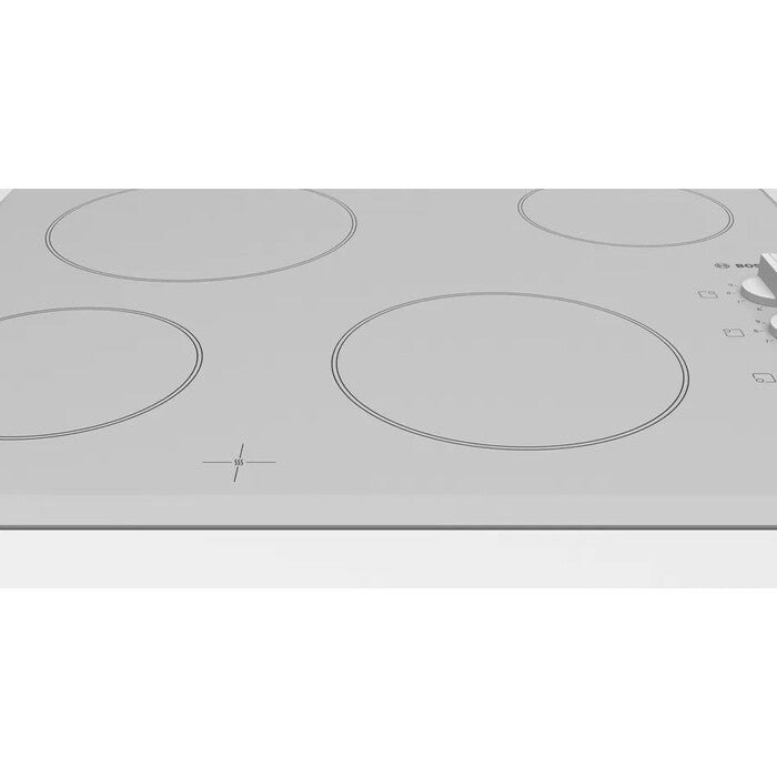 Sklokeramická varná deska Bosch, 4 zóny, 60cm, U-fazeta, bílá