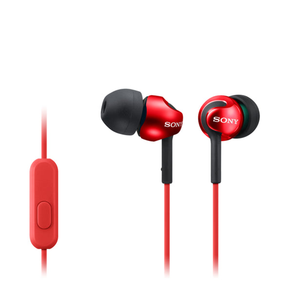 Levně Sluchátka do uší Sony MDR-EX110AP, červená