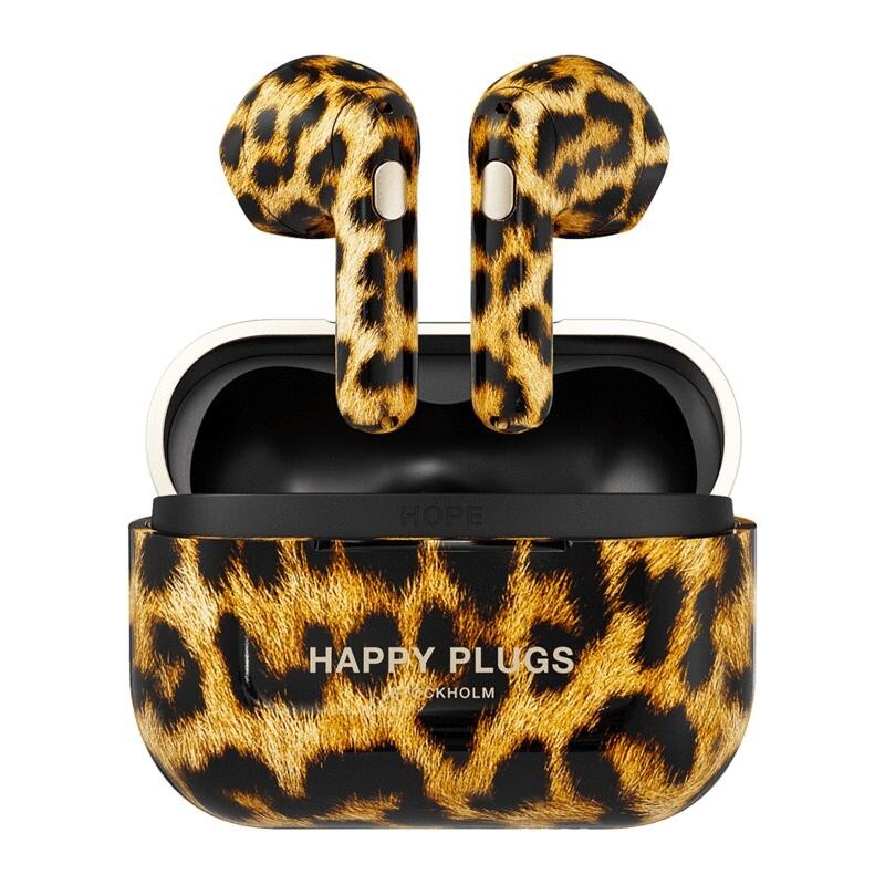 True Wireless sluchátka Happy Plugs Hope, leopardí