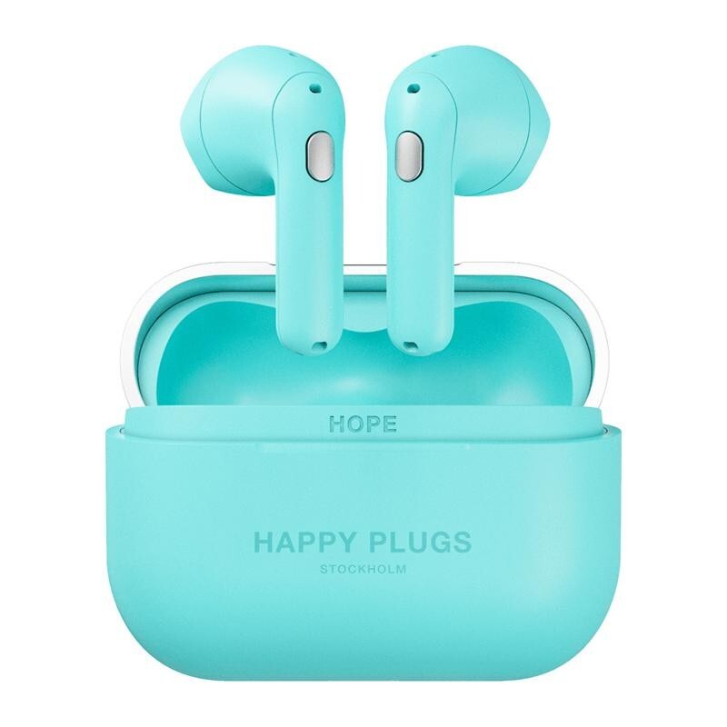 True Wireless sluchátka Happy Plugs Hope, tyrkysová