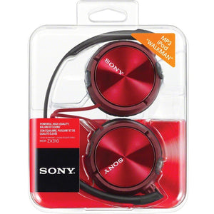 Sluchátka přes hlavu Sony MDR-ZX310R, červená