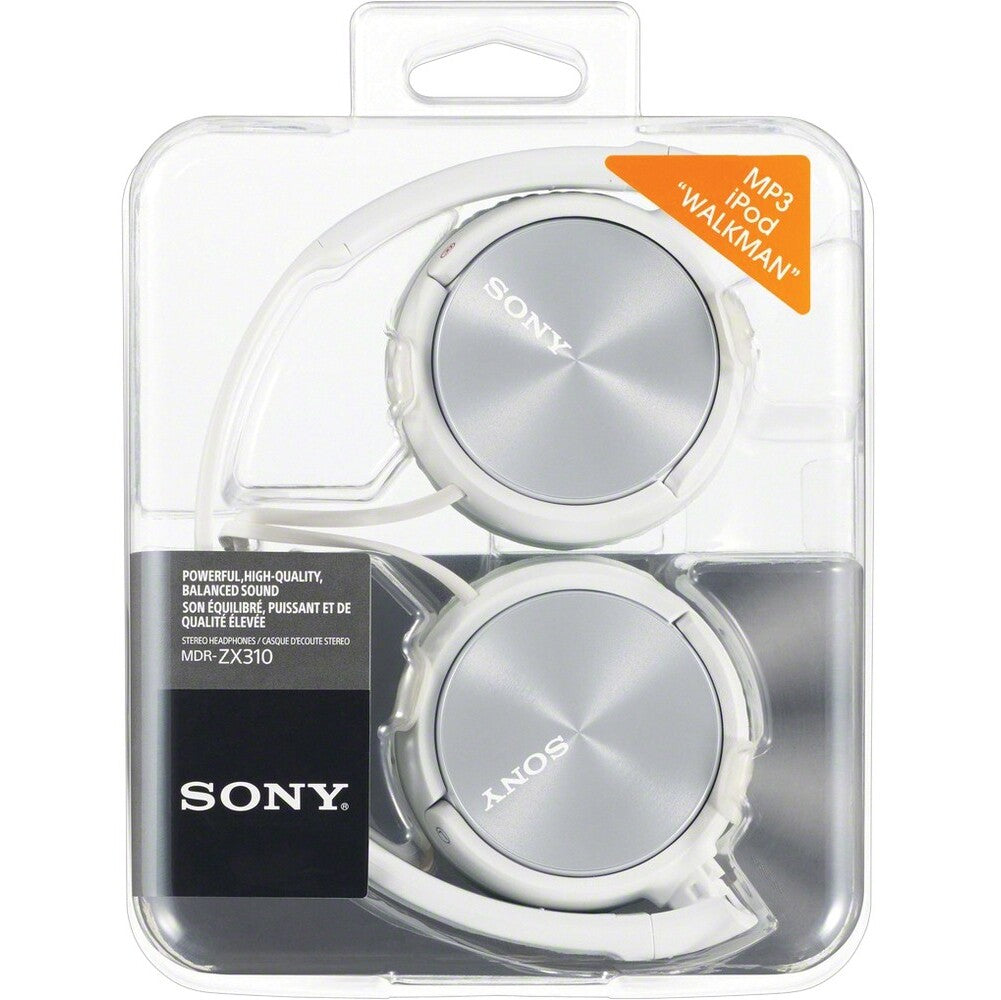 Sluchátka přes hlavu Sony MDR-ZX310W, bílá