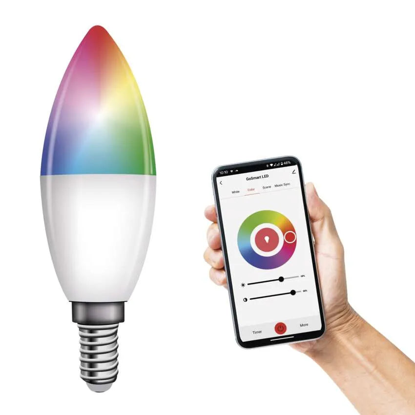 SMART žárovka GoSmart E14, RGB, stmívatelná, 470lm