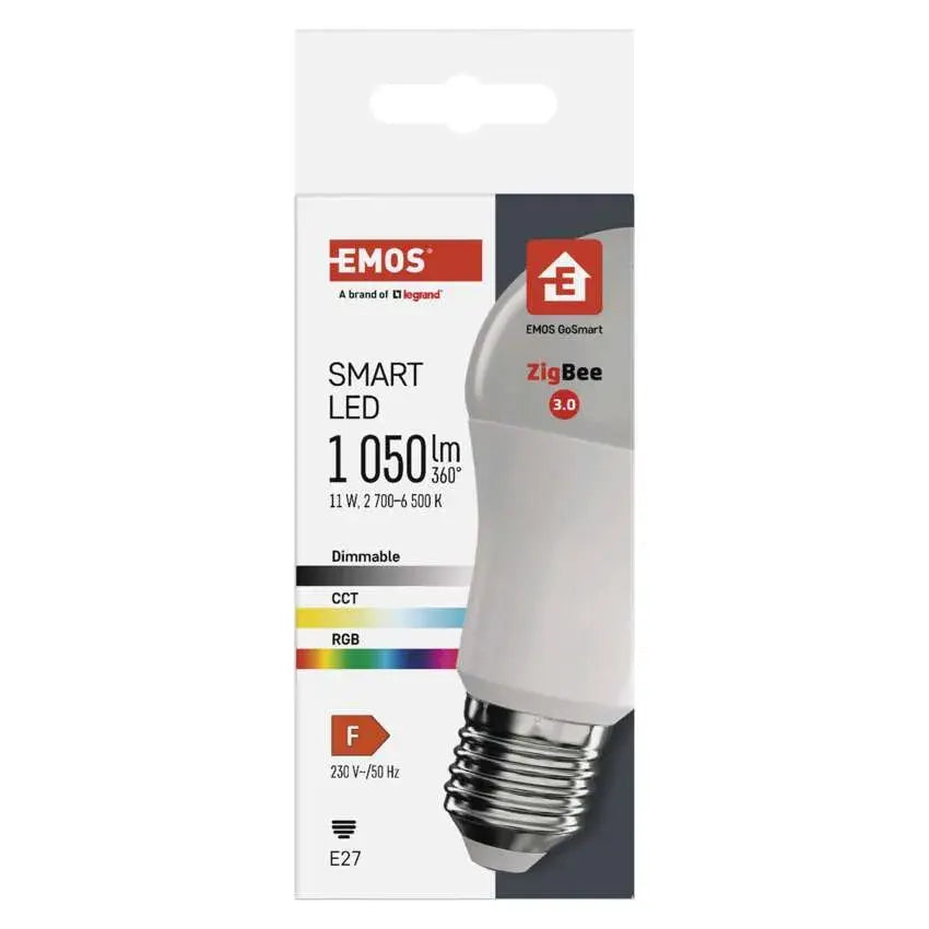 SMART žárovka GoSmart E27, RGB, stmívatelná, 1050 lm