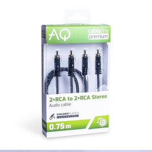 Stereo audio kabel AQ OKRR007, 2xRCA/2xRCA, 0,7m